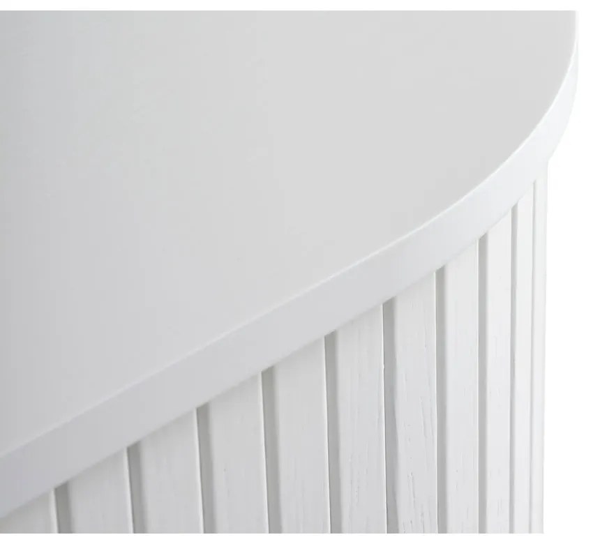 Fehér komód tolóajtóval 180x76x45 cm Nola – Unique Furniture