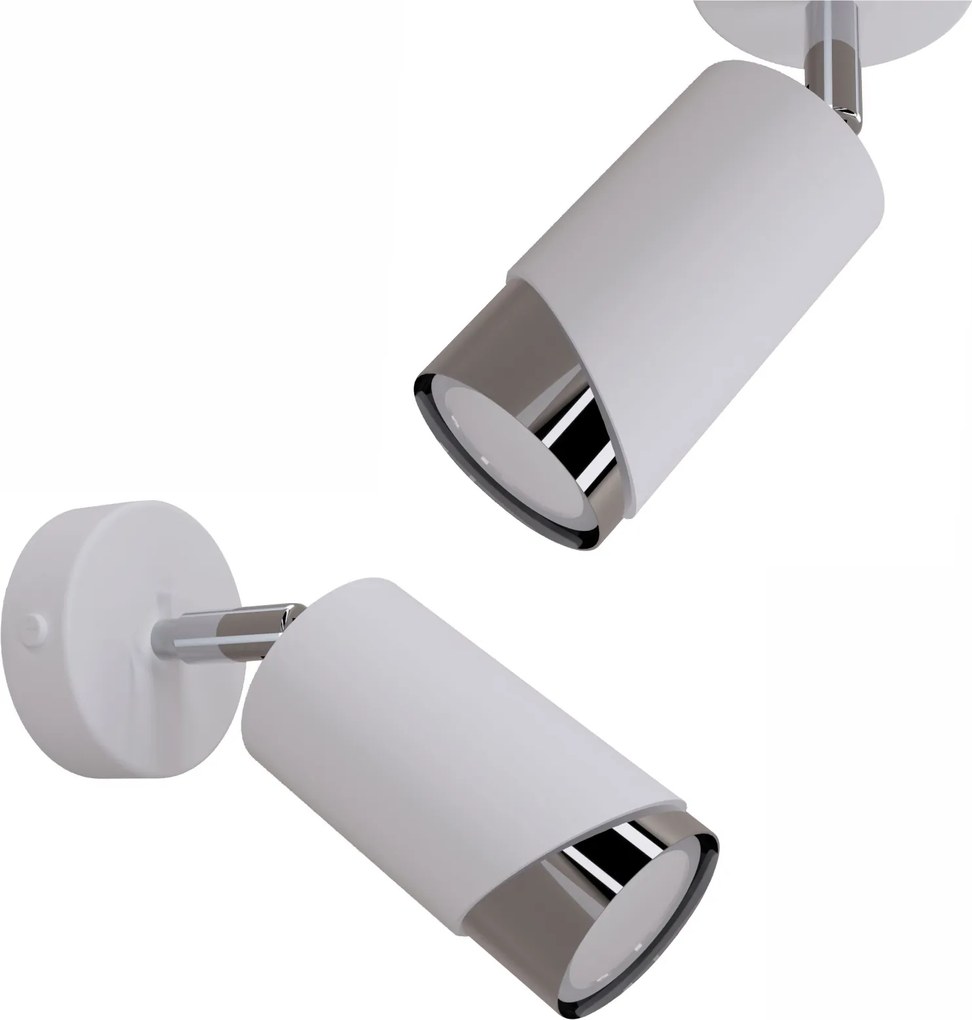 Mennyezeti lámpa Plafon Fali lámpa fém Fehér Ezüst 1xGU10 modern