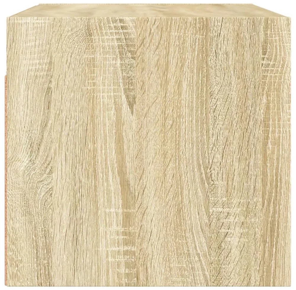2 db sonoma tölgy színű faliszekrény üvegajtókkal 68,5x37x35 cm