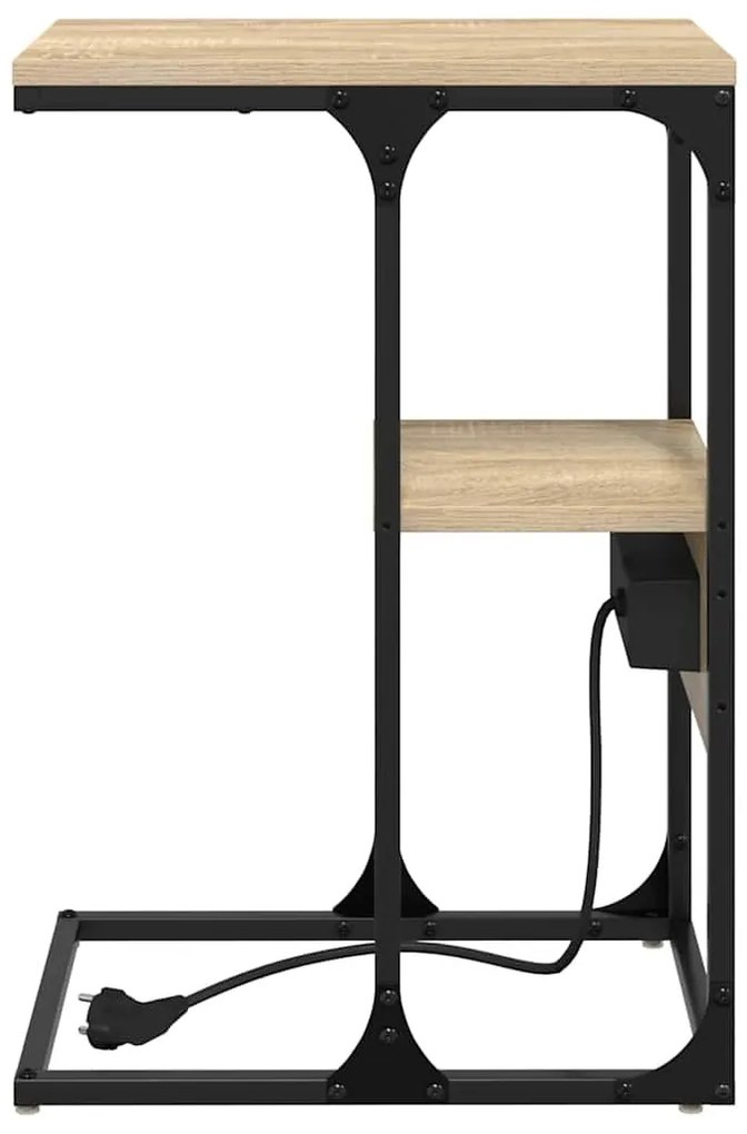 Éjjeliszekrény fiókkal sonoma tölgy 41.5 x 26 x 60.5 cm Faanyag