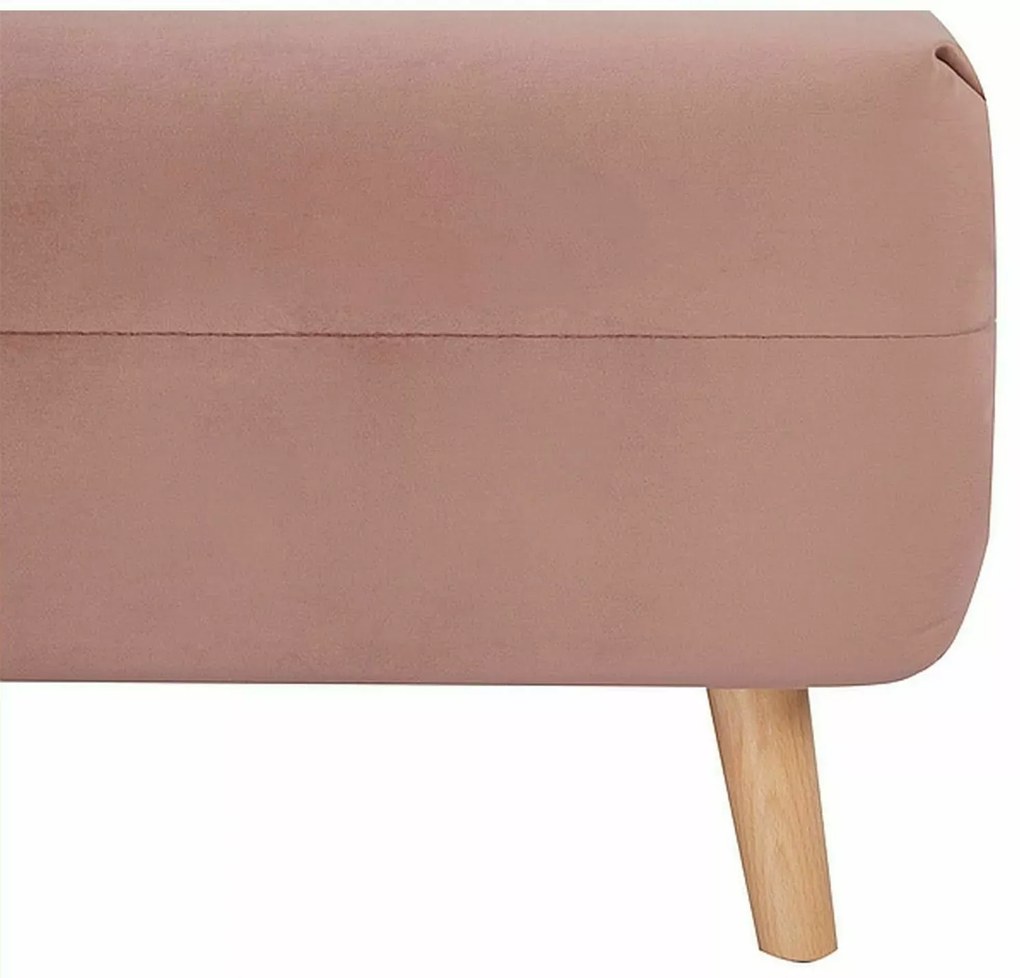 Rózsaszín kinyitható fotel SPIKE VELVET