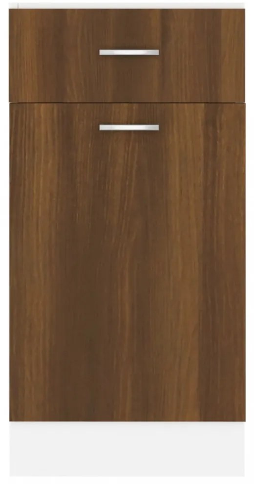 “Lyon” barna tölgyszínű szerelt fa fiókos alsószekrény