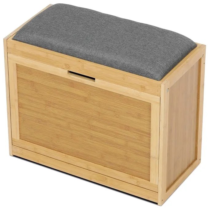 Natúr Bambusz Cipős Szekrény, Szürke Részletekkel. DR-N1014 GREY2