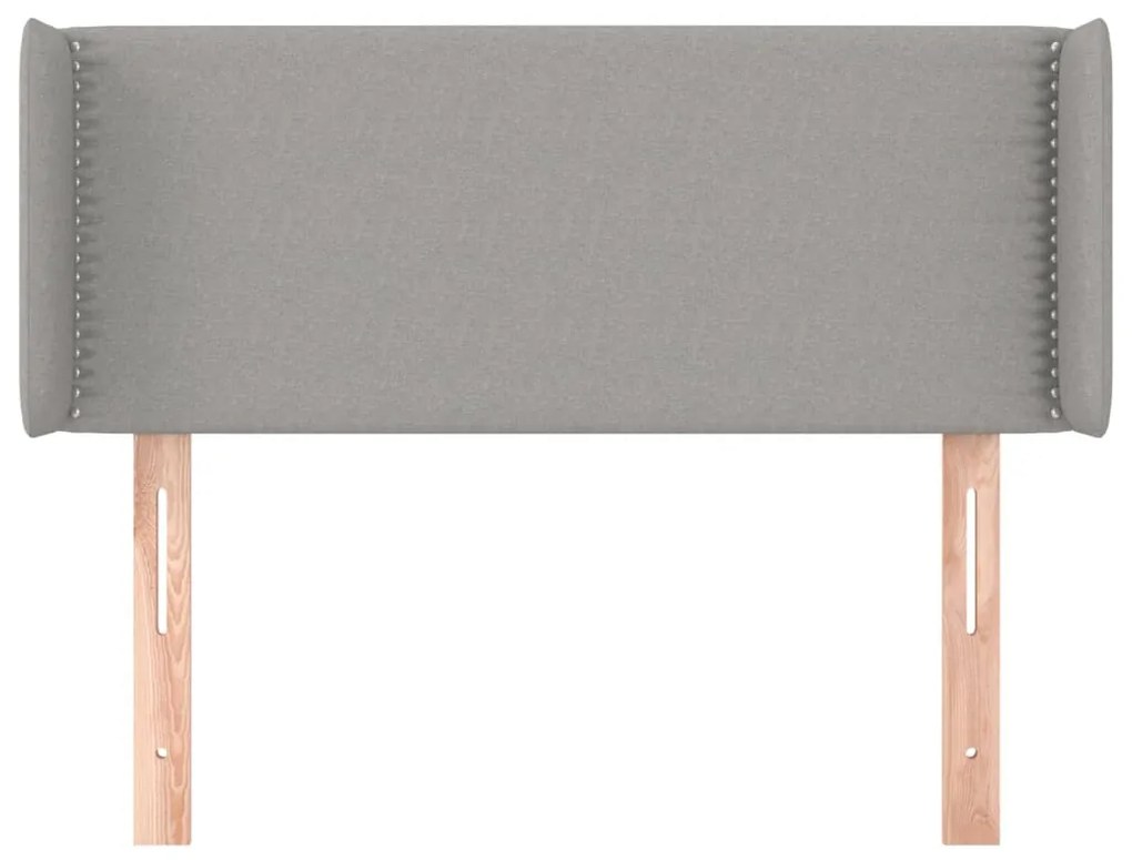 világosszürke szövet fejtámla 103x16x78/88 cm