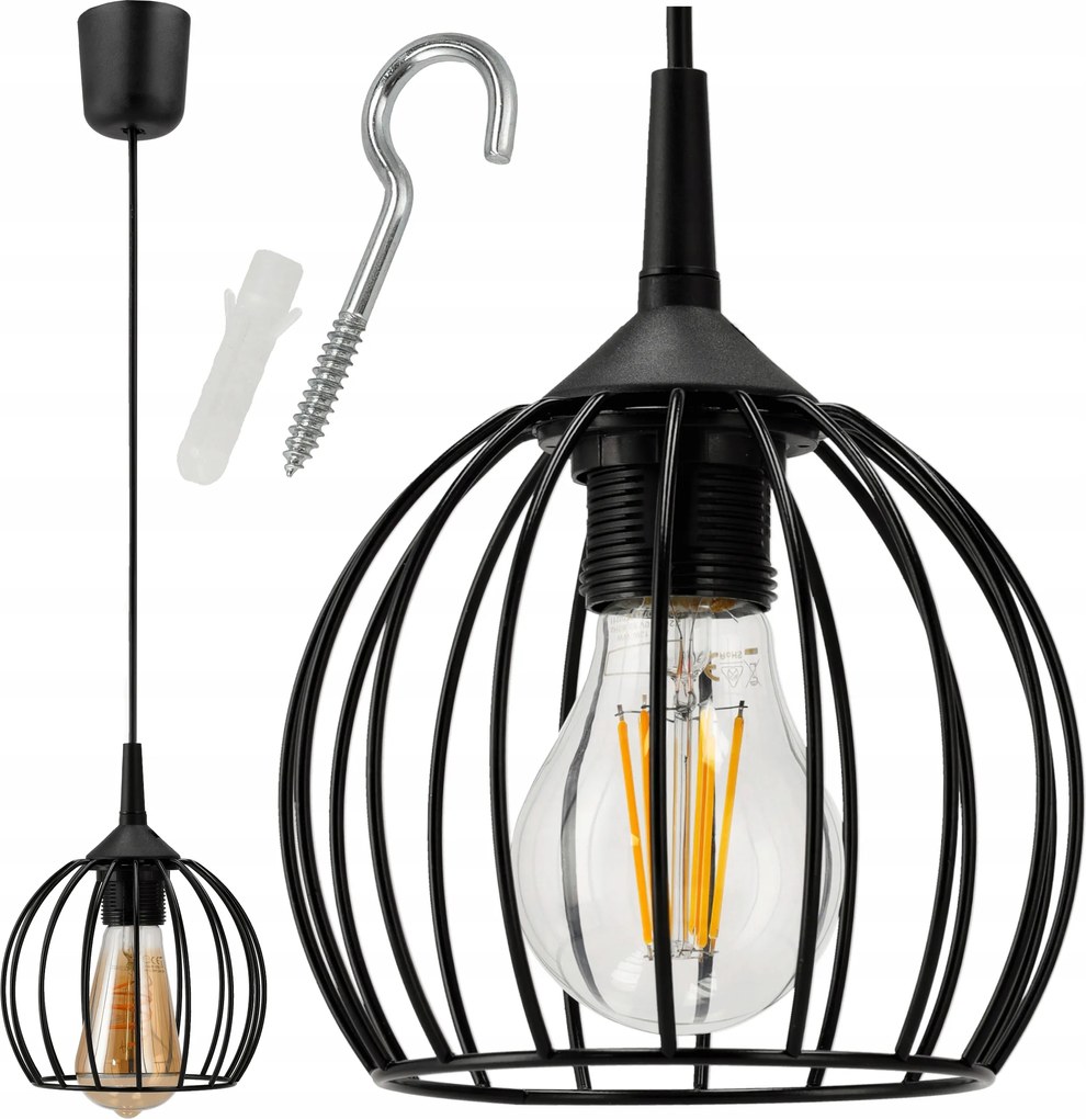 Mennyezeti Függőlámpa Led Csillár E27 Állítható 0-100cm Alumínium Lámpabúra