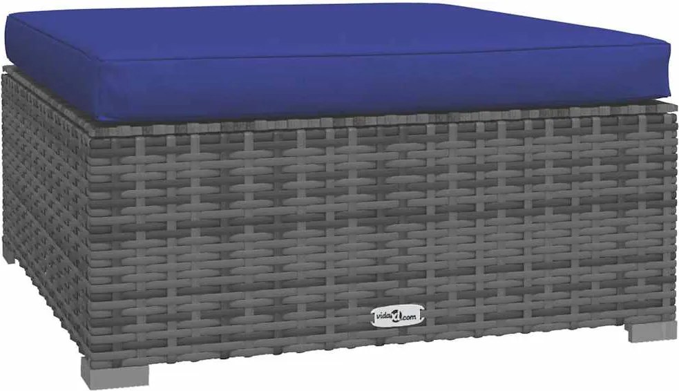 4 részes szürke polyrattan kerti ülőgarnitúra párnákkal