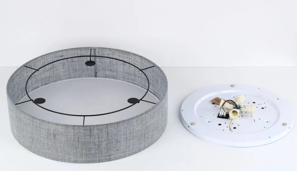 TK LIGHTING 4661 EARTH Ernyős Mennyezeti Lámpa Fehér, Grafit E27 IP20