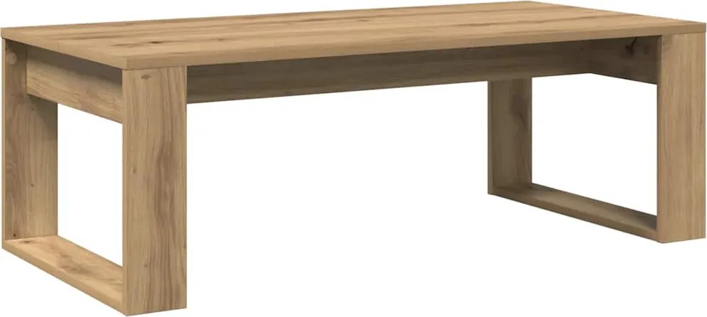 vidaXL kézműves tölgy színű szerelt fa dohányzóasztal 102 x 50 x 35 cm