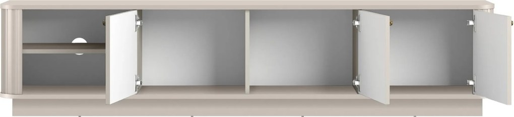 Vesper nappali TV szekrény 187 cm lábazattal - kasmír / arany fogantyú
