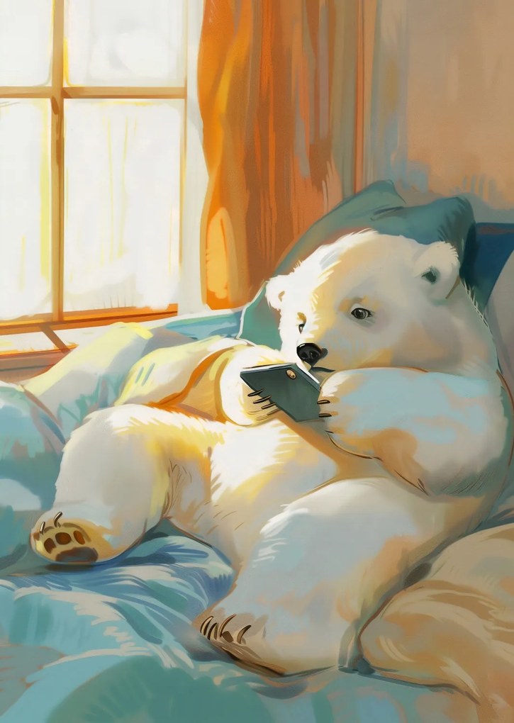 Poszter 67,5x95cm Maci délután