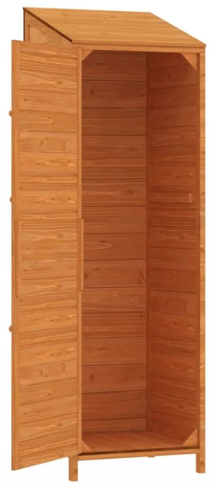 barna tömör fenyőfa kerti fészer 55x52x174,5 cm