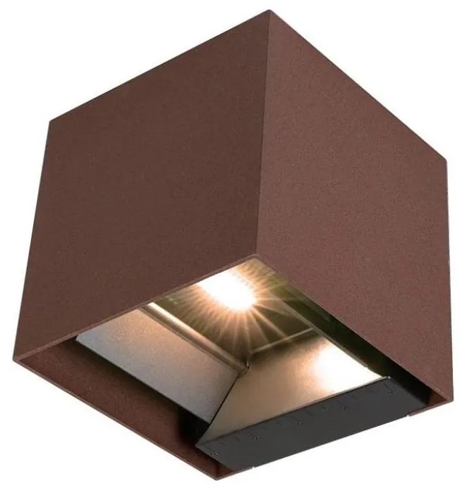 LED Napelemes érzékelős fali lámpa LED/9W/3,7V IP65 4000K barna