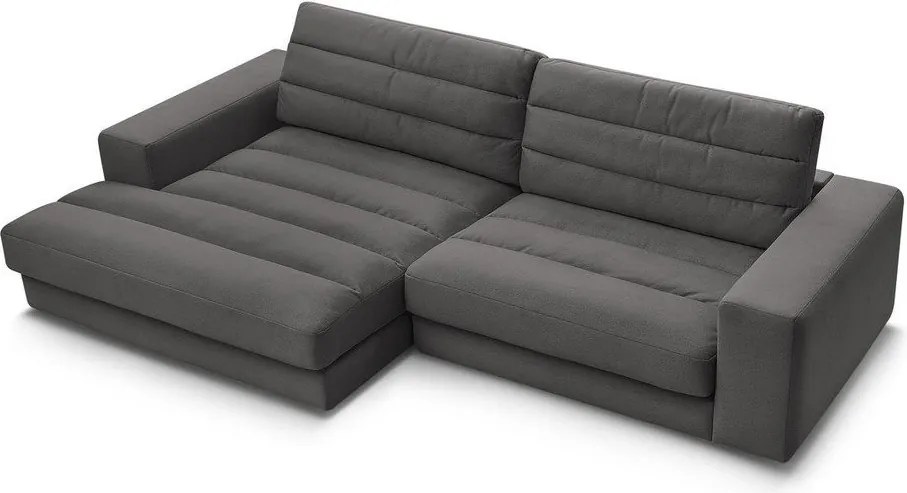 Antracitszürke bársony sarokkanapé (bal oldali-heverő résszel) Sierra – Bobochic Paris