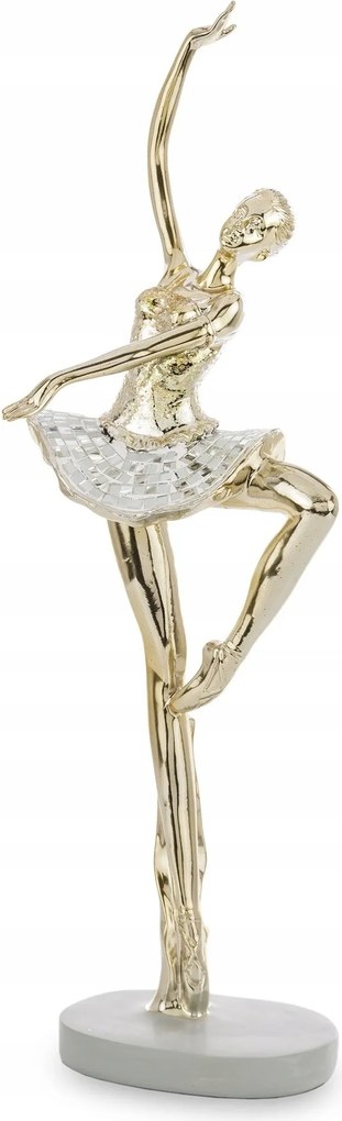 Balerina figura Arany csillogó balett ezüst ajándék dekoráció