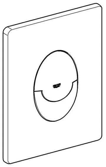 GROHE 42304000 - WC-öblítő nyomólap SKATE AIR 156 × 197 mm fényes króm