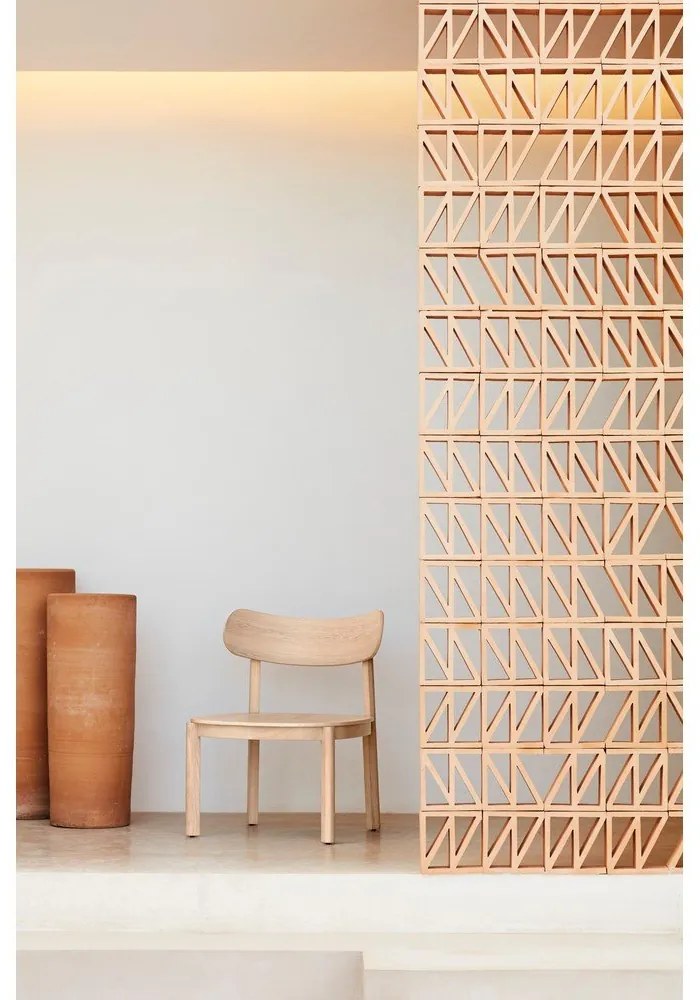 Fotel kőrisfa dekorral Nara - Teulat