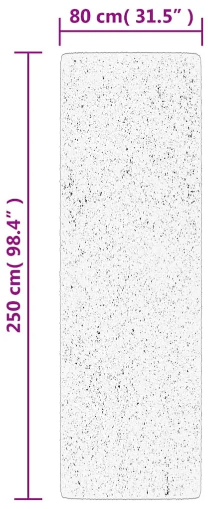 HUARTE homokszínű rövid szálú puha és mosható szőnyeg 80x250 cm