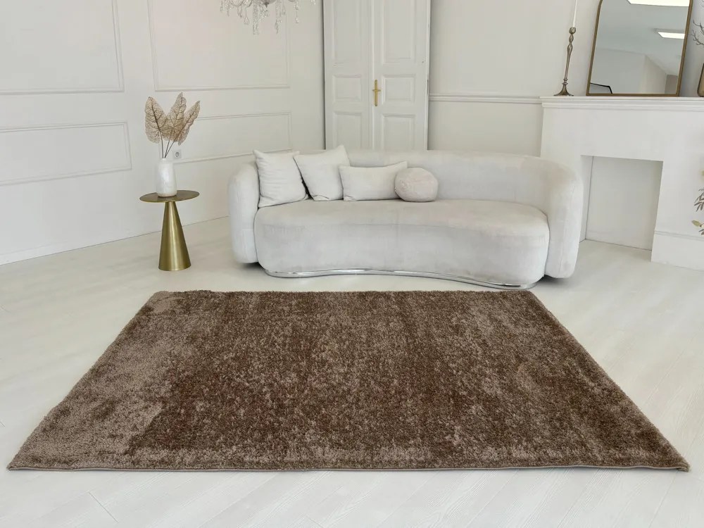 Marinca 5980 sötétbézs shaggy szőnyeg 40x70 cm