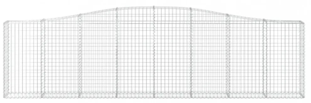 8 db íves horganyzott vas gabion kosár 400x30x100/120 cm