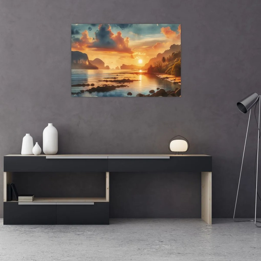 Kép - Kilátás a partról (90x60 cm)