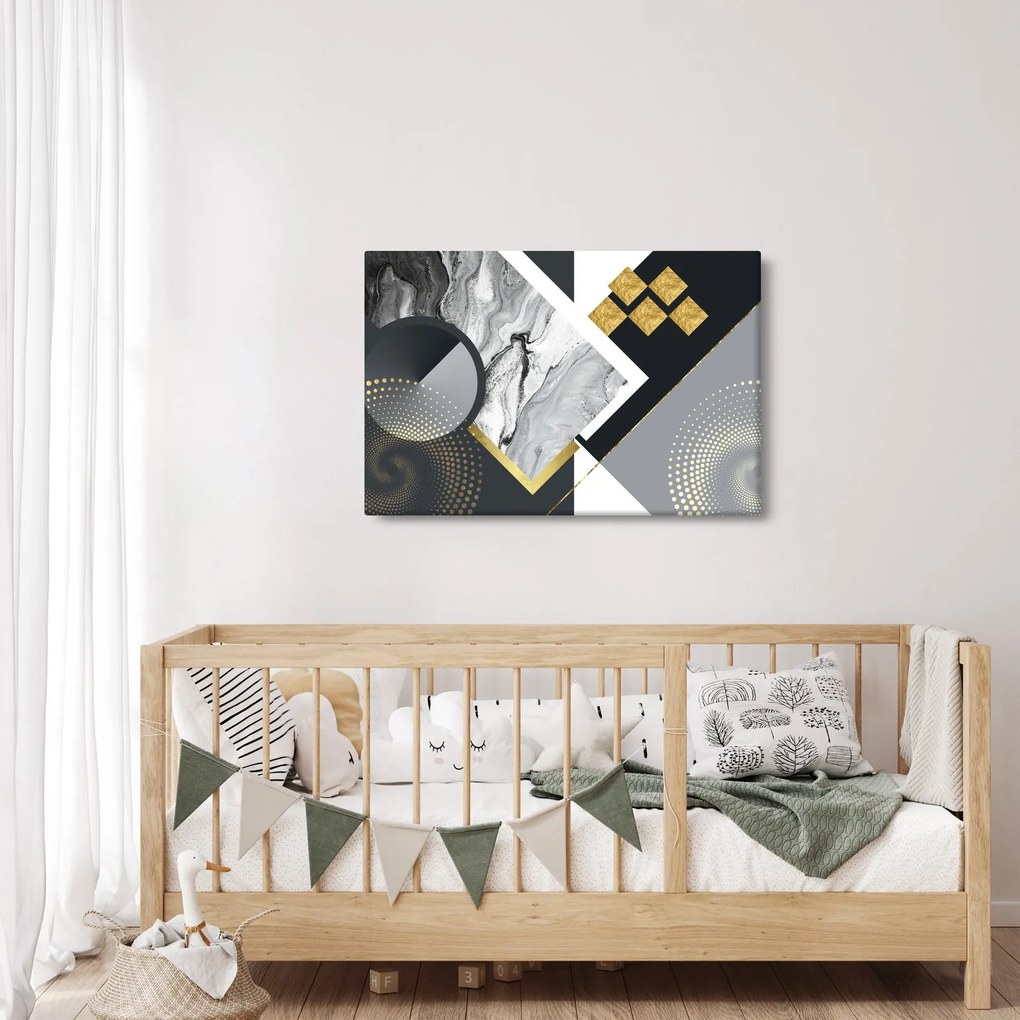 Kép - Texturális kollázs (90x60 cm)