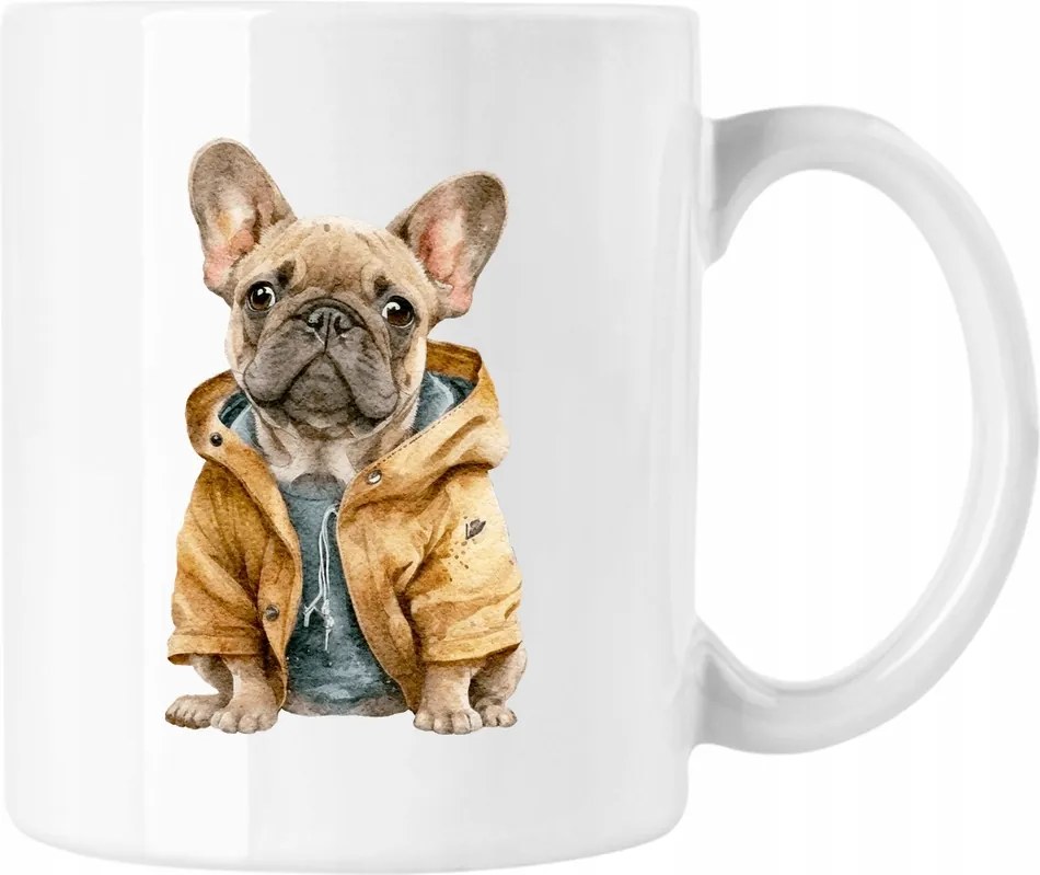 Bulldog Mopsz Kutya Bögre 2 Fehér 330ml