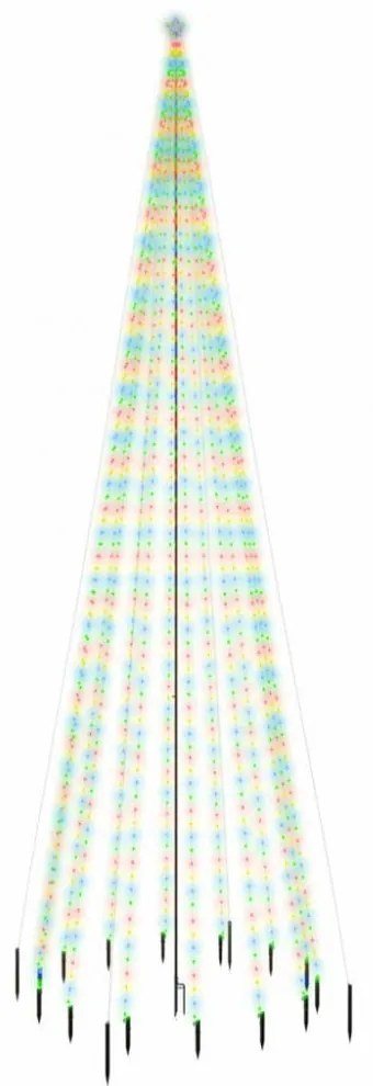 karácsonyfa cövekkel 1134 színes LED-del 800 cm
