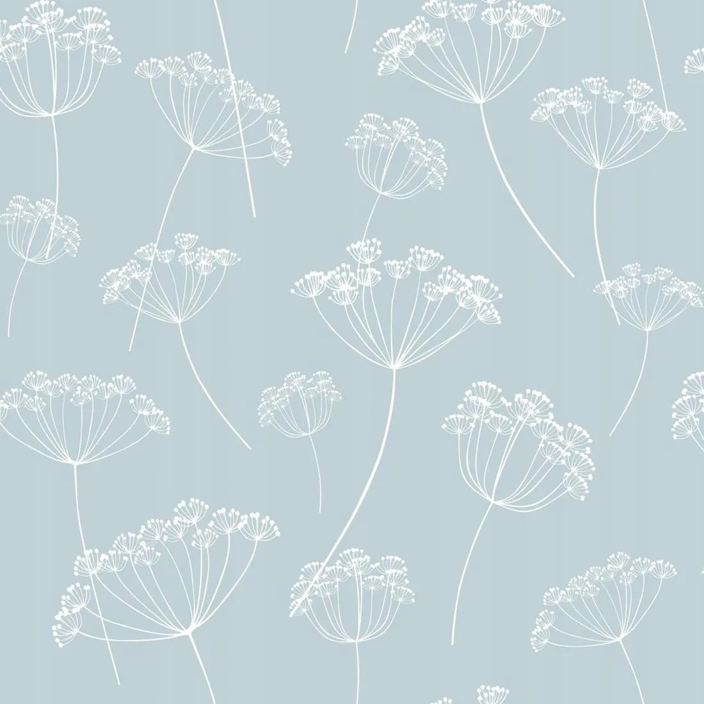 Pitypang mintás tapéta, kék