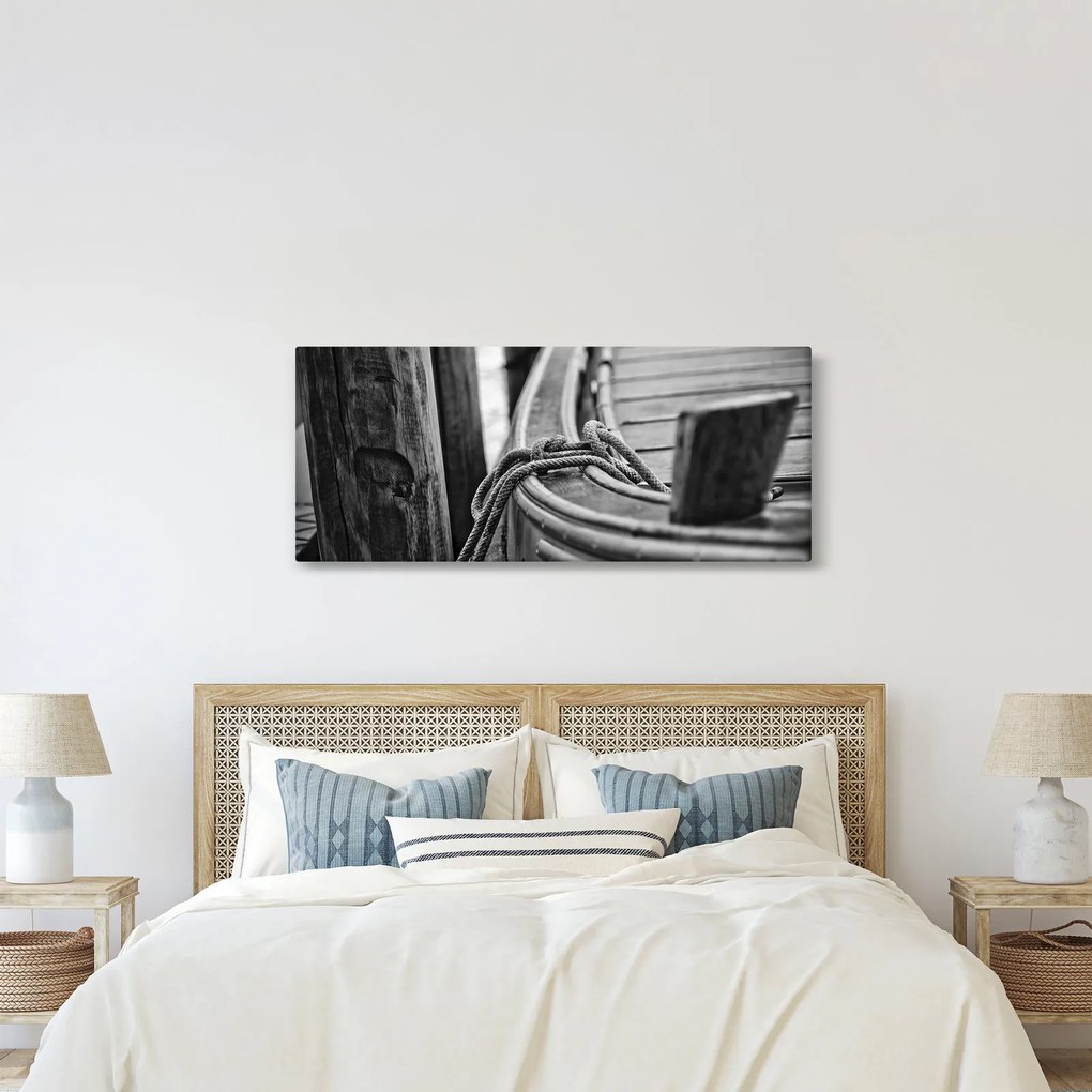 Kép - Egy kikötött hajó (120x50 cm)
