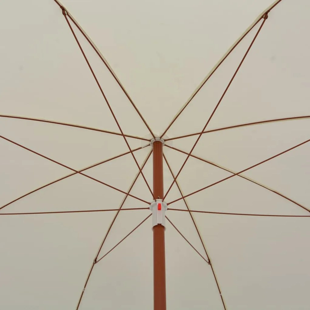 homokszínű napernyő acélrúddal 300 cm