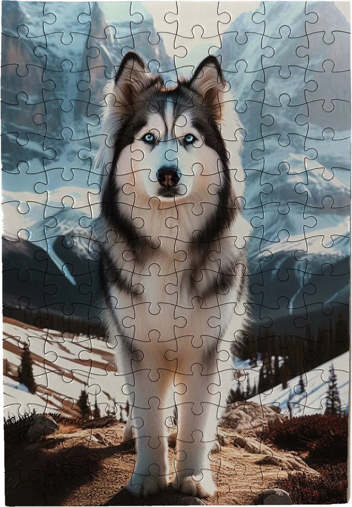 Husky Huskie Kutyás Puzzle 120 db-os 20x30 cm Kirakós