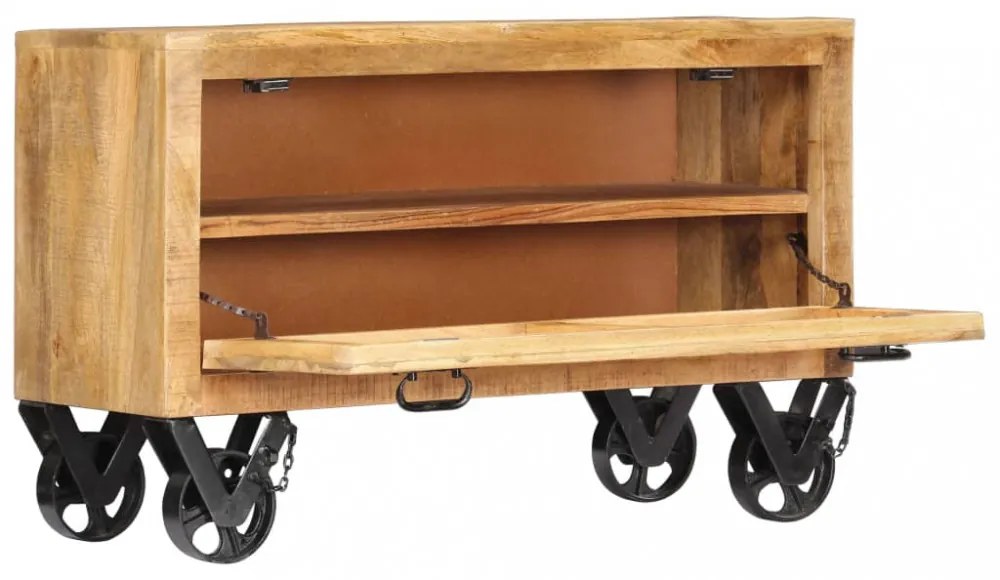 tömör mangófa cipőszekrény 86 x 35 x 55 cm