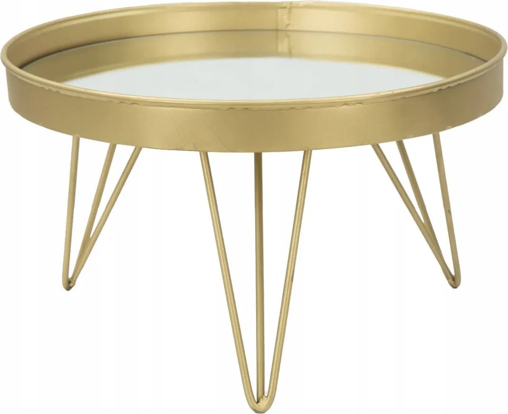 Dekoratív tükörtálca lábakon, Ø 31 cm