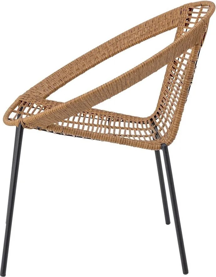 Natúr színű műrattan kétszemélyes kerti lounge szett Dudine – Bloomingville