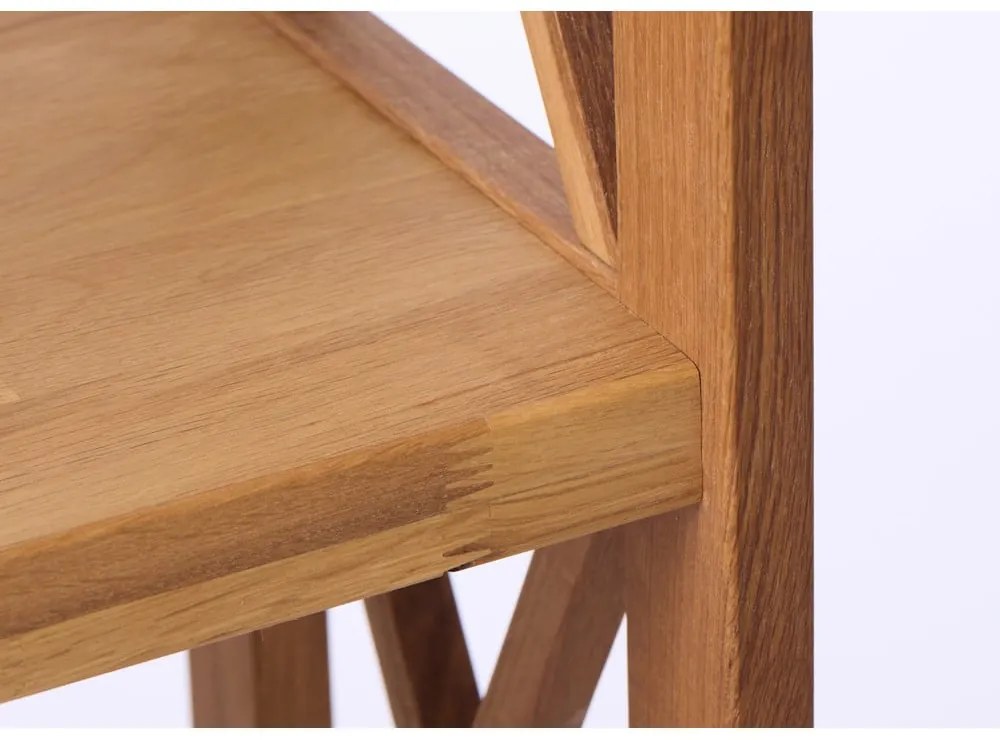 Natúr színű tölgyfa polcos állvány 70x198 cm X-Shelf – Unique Furniture