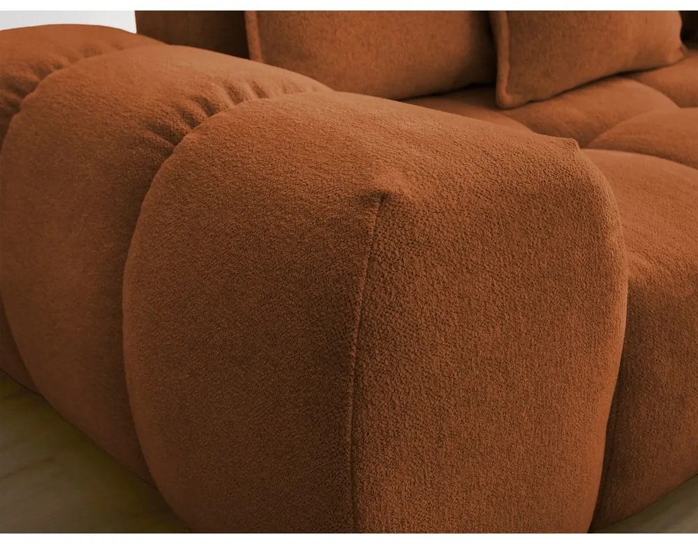 Terrakotta színű zsenília kanapé 278 cm Everest – Bobochic Paris