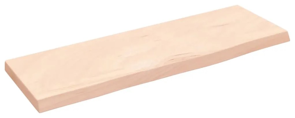 kezeletlen tömör tölgyfa fali polc 60x20x2 cm