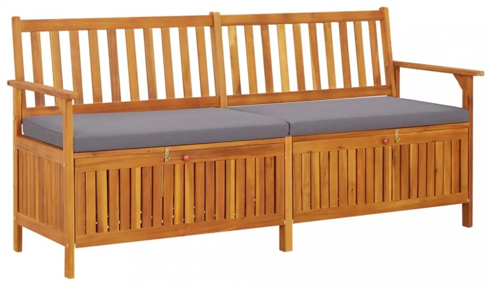 tömör akácfa tárolópad párnával 170 cm