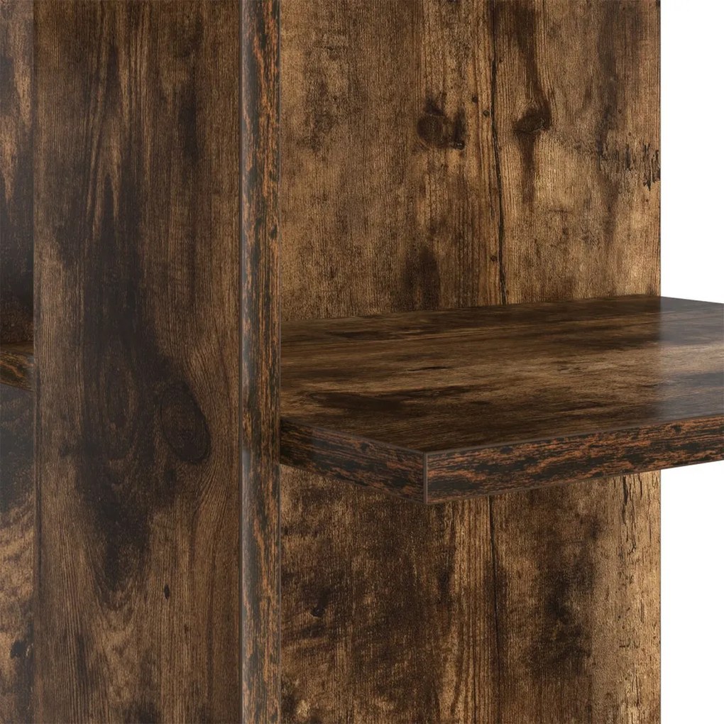 vidaXL Sarokíróasztal Füstölt tölgy 140 x 113,5 x 75 cm Faanyag