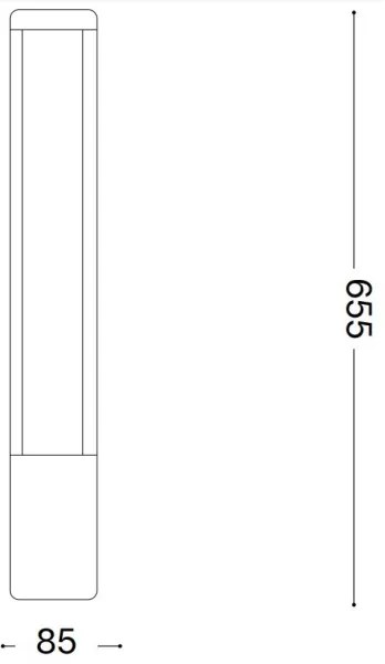 Ideal Lux - LED Kültéri lámpa TIFONE LED/8,5W/230V 65,5 cm IP65 antracit