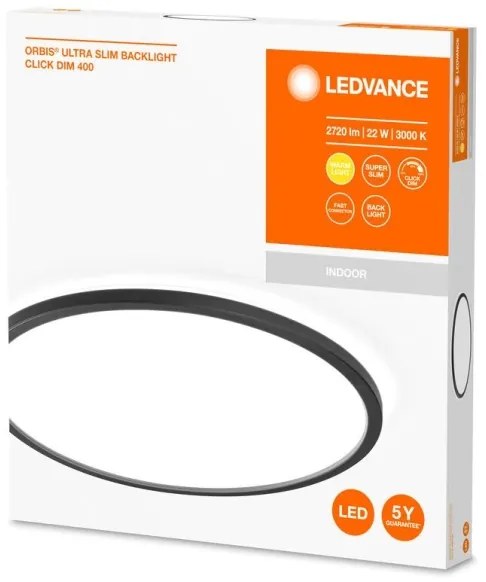 Ledvance - LED Dimmelhető mennyezeti lámpa ORBIS LED/22W/230V fekete
