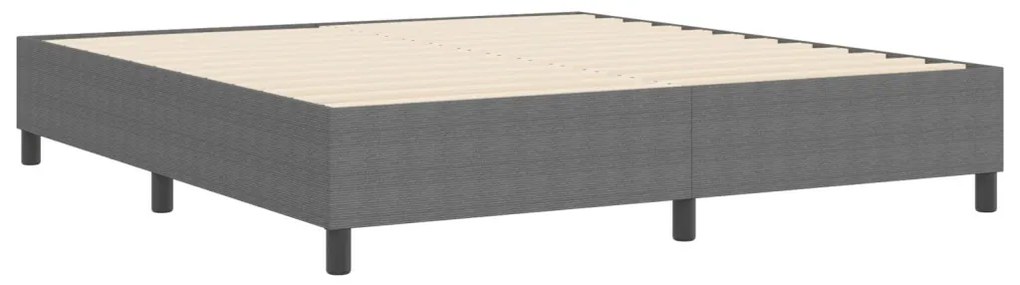 Boxspring Ágy Világosszürke Szuper King Bordás Szövet