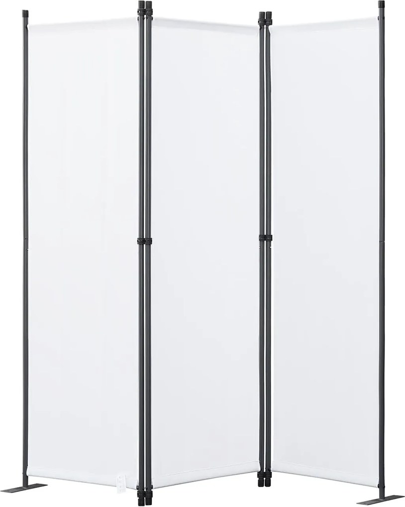 Összecsukható válaszfal Paraván 3 paneles fehér 168×165 cm