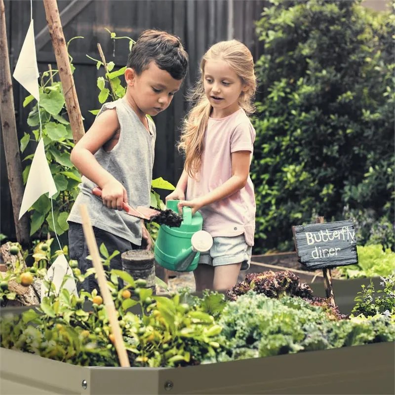 Blumfeldt High Grow Straight, magaságyás, 180 x 60 x 90 cm, 970 l, cinkelt acél, bézs