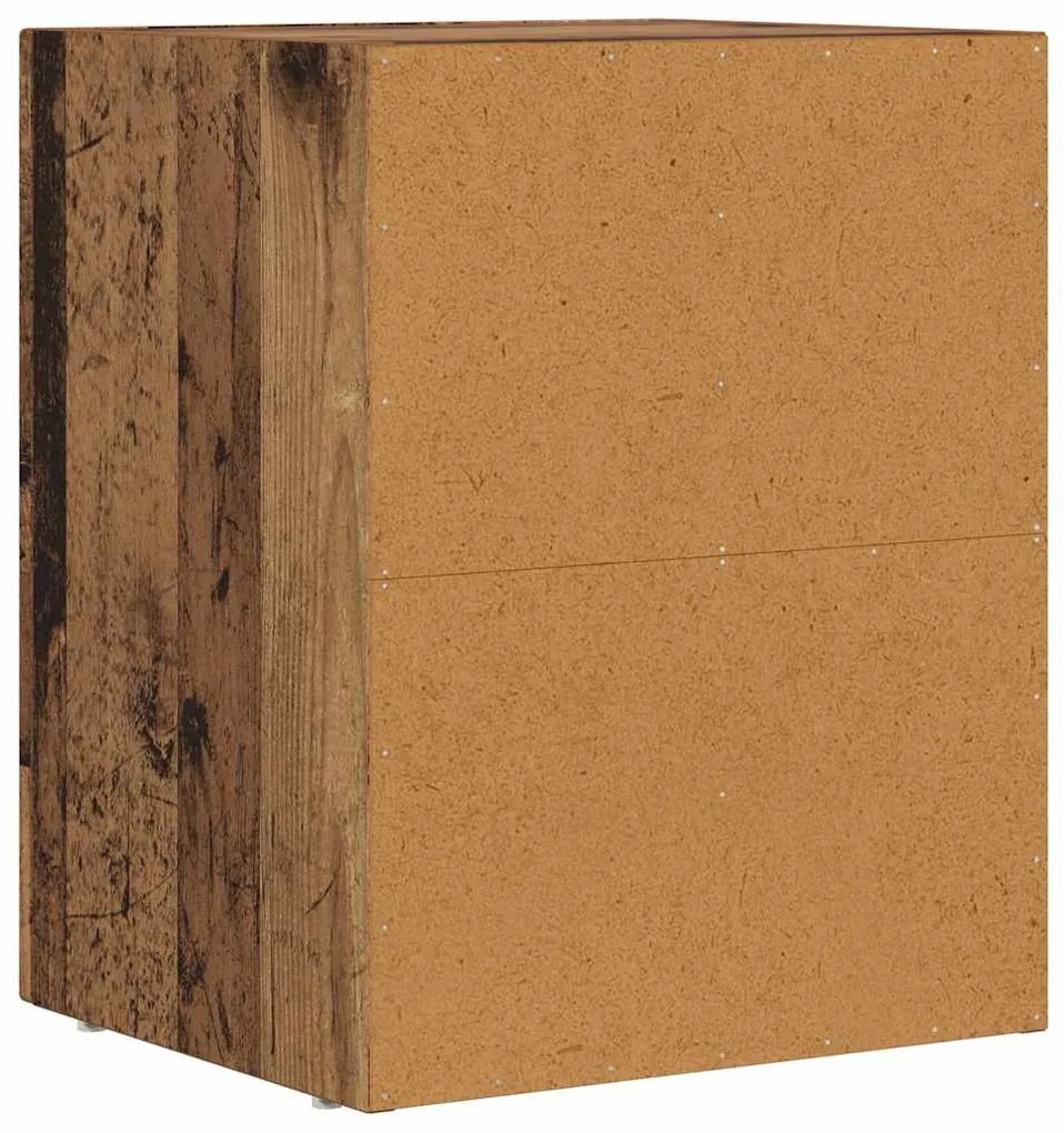 Éjjeli asztal 2 pcs Öreg fa 40 x 35 x 50 cm Faanyag