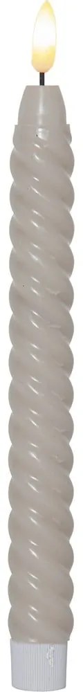 Flamme Swirl Antique 2 db bézs LED viaszgyertya, magasság 25 cm - Star Trading
