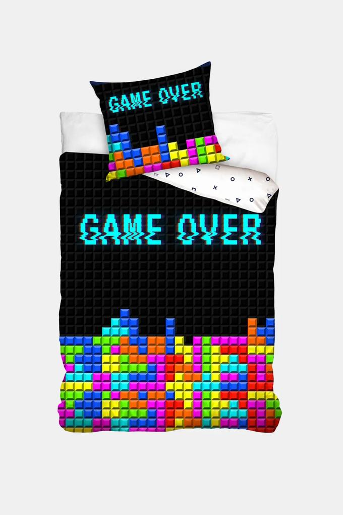 Game Over gyermek ágyneműhuzat többszínű 140x200 cm