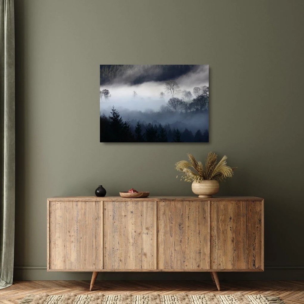 A köd képe az erdő felett (üvegen) (70x50 cm)