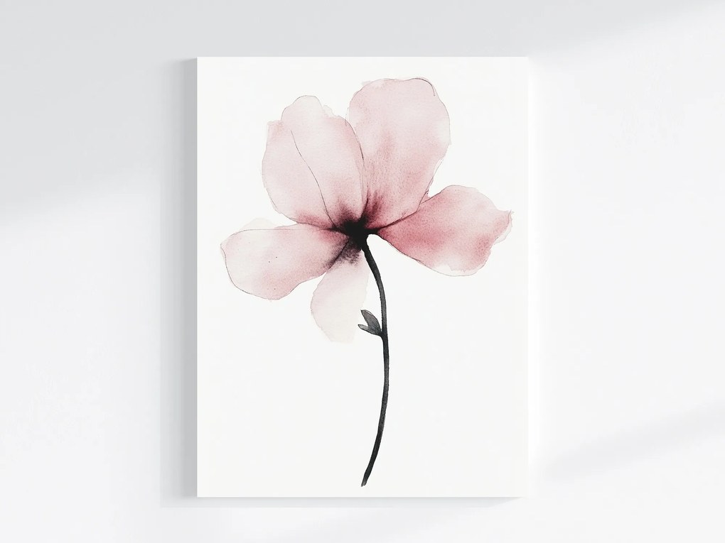 Vászonkép Canvas Akvarell Természet Kert Virág Rózsaszín Magnólia 60x80