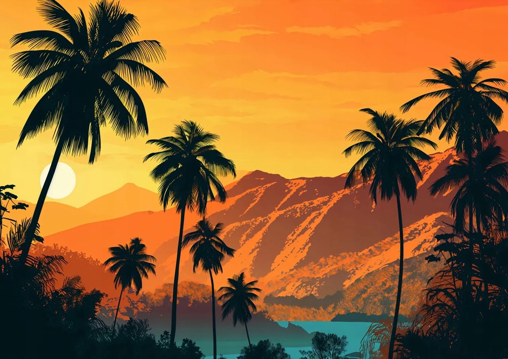 Poszter 84,1x59,4cm Naplemente a szigeteken